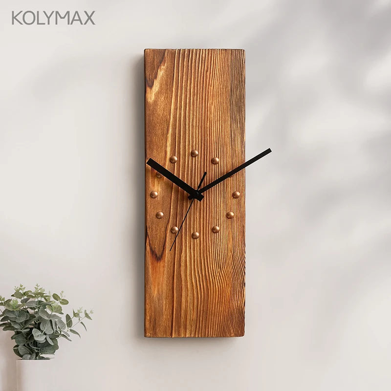 Reloj de pared digital vintage de madera para hogar