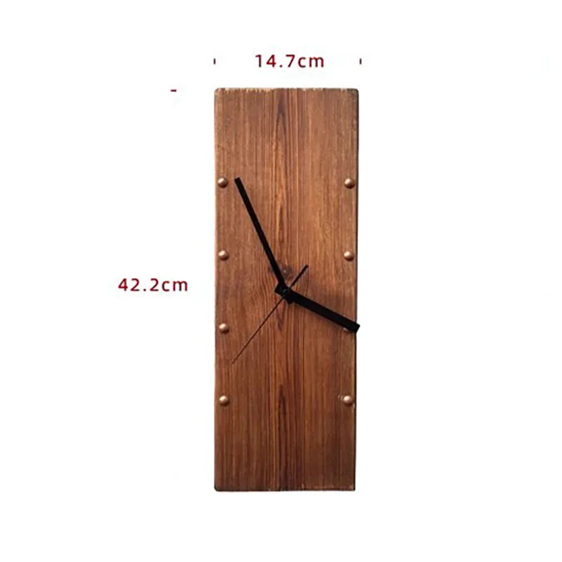 Reloj de pared digital vintage de madera para hogar