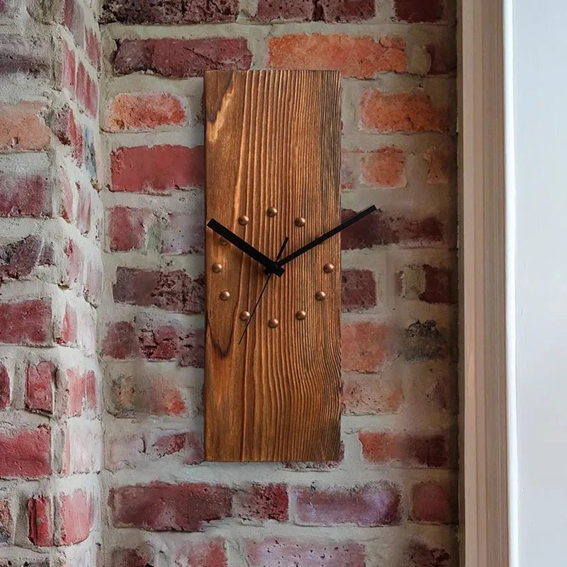 Reloj de pared digital vintage de madera para hogar