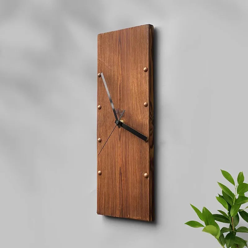 Reloj de pared digital vintage de madera para hogar