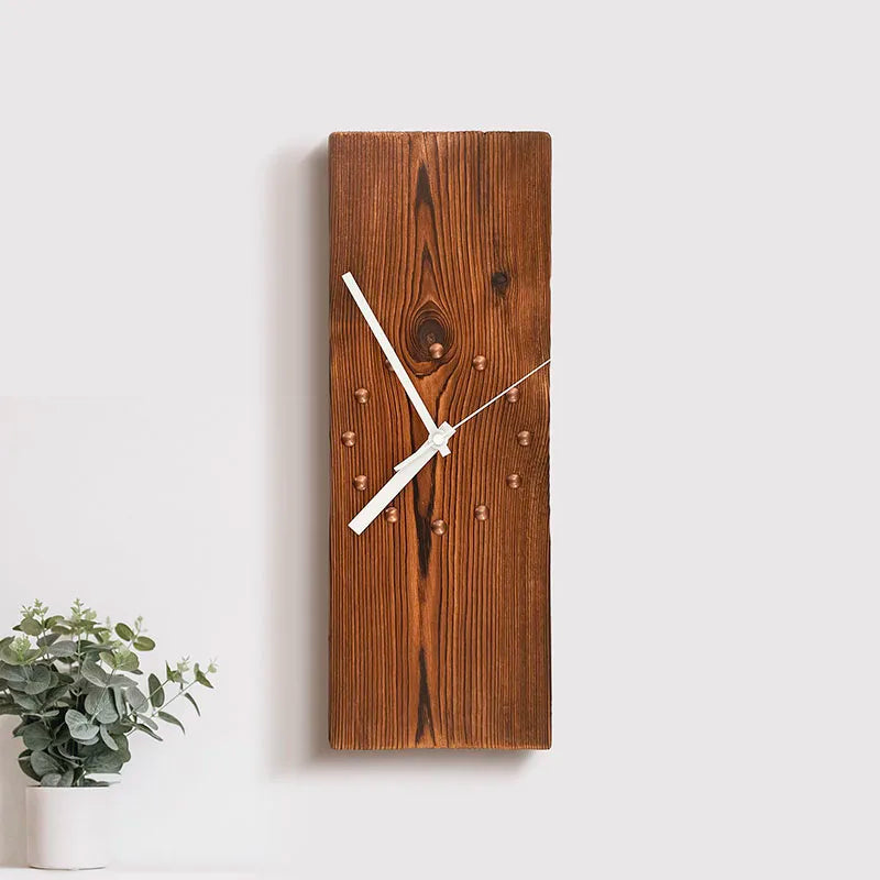 Reloj de pared digital vintage de madera para hogar